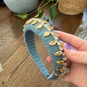Bejeweled Denim Headband
